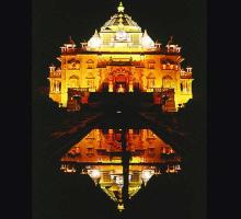 Akshardham Temple and Fountains